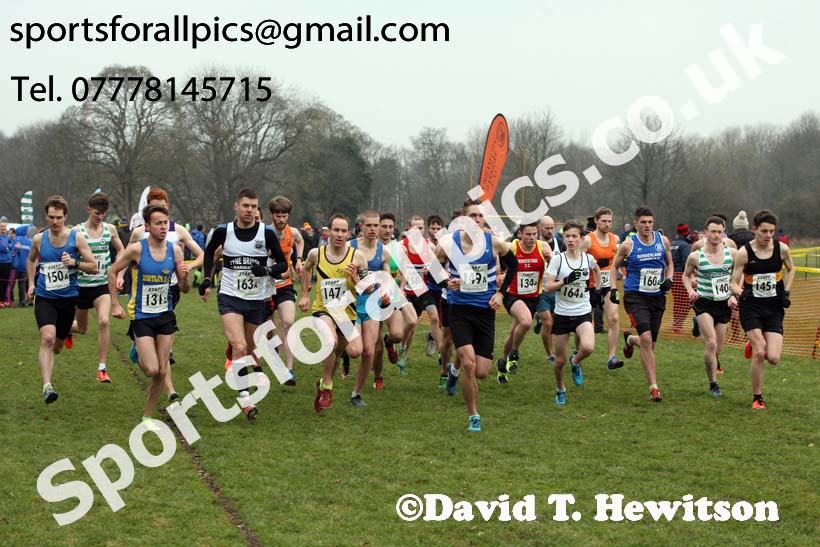 Senior mens 2018 Durham Cathedral Cross Country Relay. Photo:  David T. Hewitson/Sports for All Pics